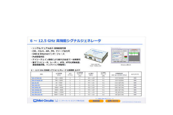 高機能シグナルジェネレータ